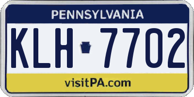 PA license plate KLH7702