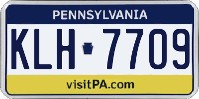 PA license plate KLH7709