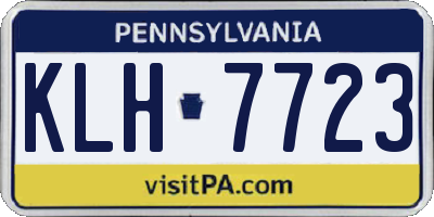 PA license plate KLH7723