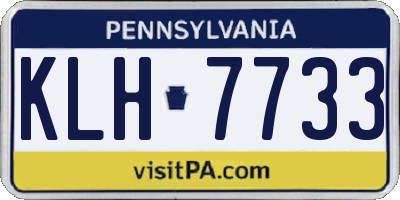 PA license plate KLH7733