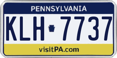 PA license plate KLH7737