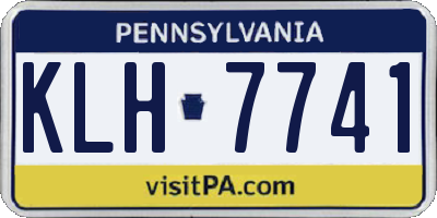 PA license plate KLH7741