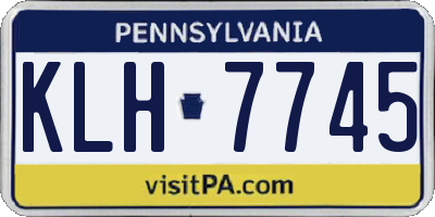 PA license plate KLH7745
