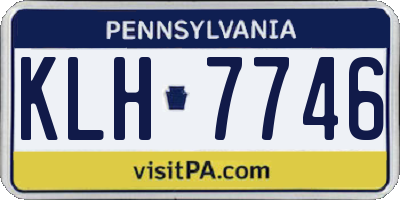 PA license plate KLH7746