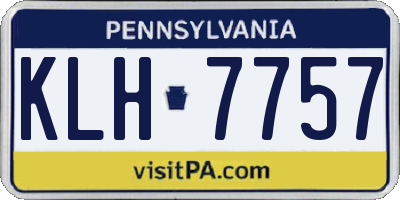 PA license plate KLH7757