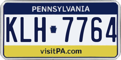 PA license plate KLH7764