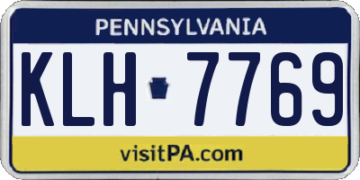 PA license plate KLH7769