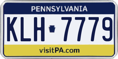 PA license plate KLH7779