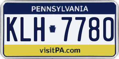 PA license plate KLH7780
