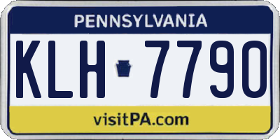 PA license plate KLH7790