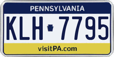 PA license plate KLH7795