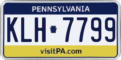 PA license plate KLH7799