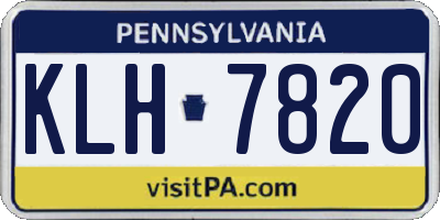 PA license plate KLH7820