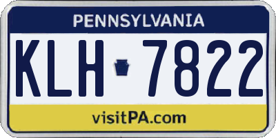 PA license plate KLH7822