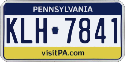 PA license plate KLH7841