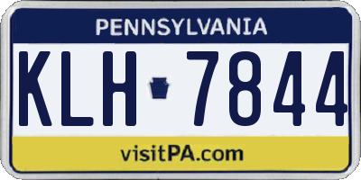 PA license plate KLH7844