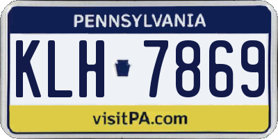 PA license plate KLH7869