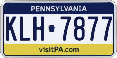 PA license plate KLH7877