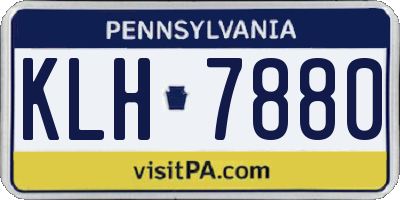 PA license plate KLH7880
