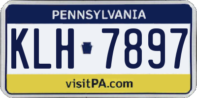 PA license plate KLH7897