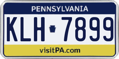 PA license plate KLH7899