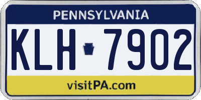 PA license plate KLH7902