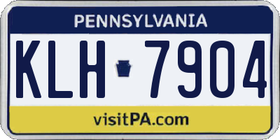 PA license plate KLH7904