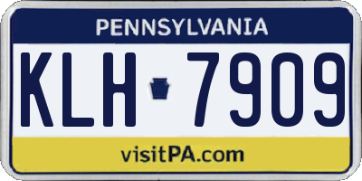 PA license plate KLH7909