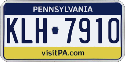 PA license plate KLH7910