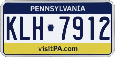PA license plate KLH7912