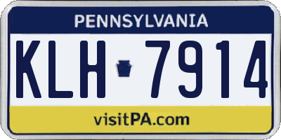 PA license plate KLH7914