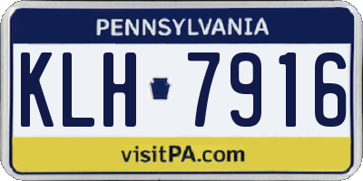 PA license plate KLH7916