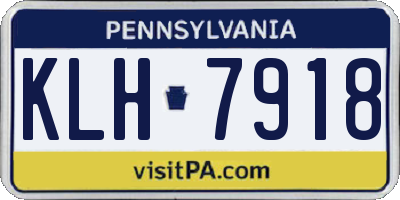 PA license plate KLH7918