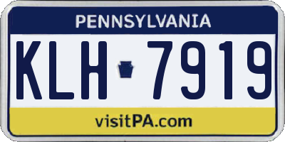 PA license plate KLH7919