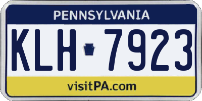PA license plate KLH7923