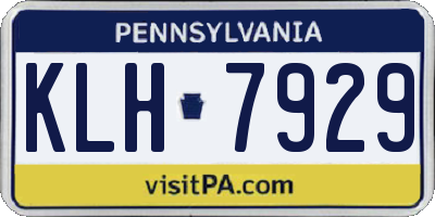 PA license plate KLH7929