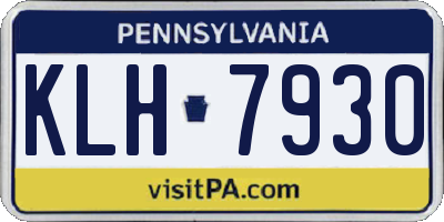 PA license plate KLH7930