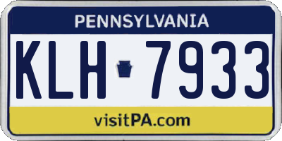 PA license plate KLH7933