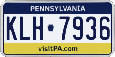 PA license plate KLH7936