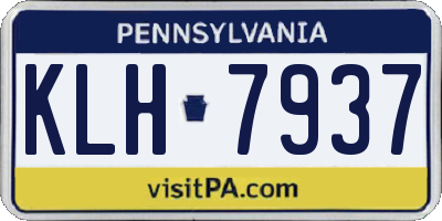 PA license plate KLH7937