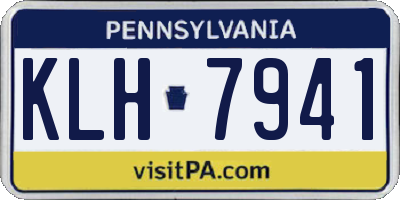 PA license plate KLH7941