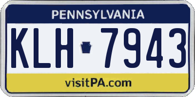 PA license plate KLH7943