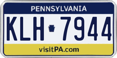 PA license plate KLH7944