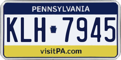 PA license plate KLH7945