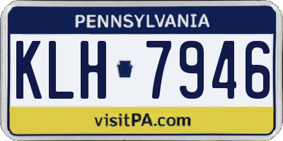 PA license plate KLH7946