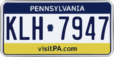 PA license plate KLH7947