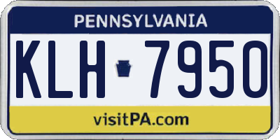 PA license plate KLH7950