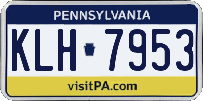PA license plate KLH7953
