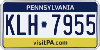 PA license plate KLH7955