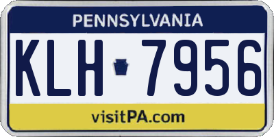 PA license plate KLH7956